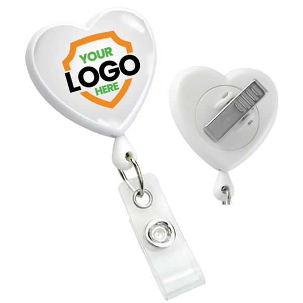 Custom Heart Shaped Badge Reels | SpecialistID
