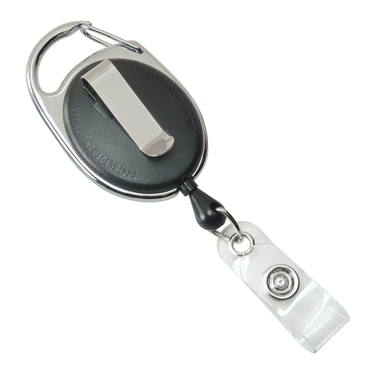 ABS Retractable Belt Clip ID Badge Holder Reels with Carabiner - China Badge  Reel and Badge Reels price