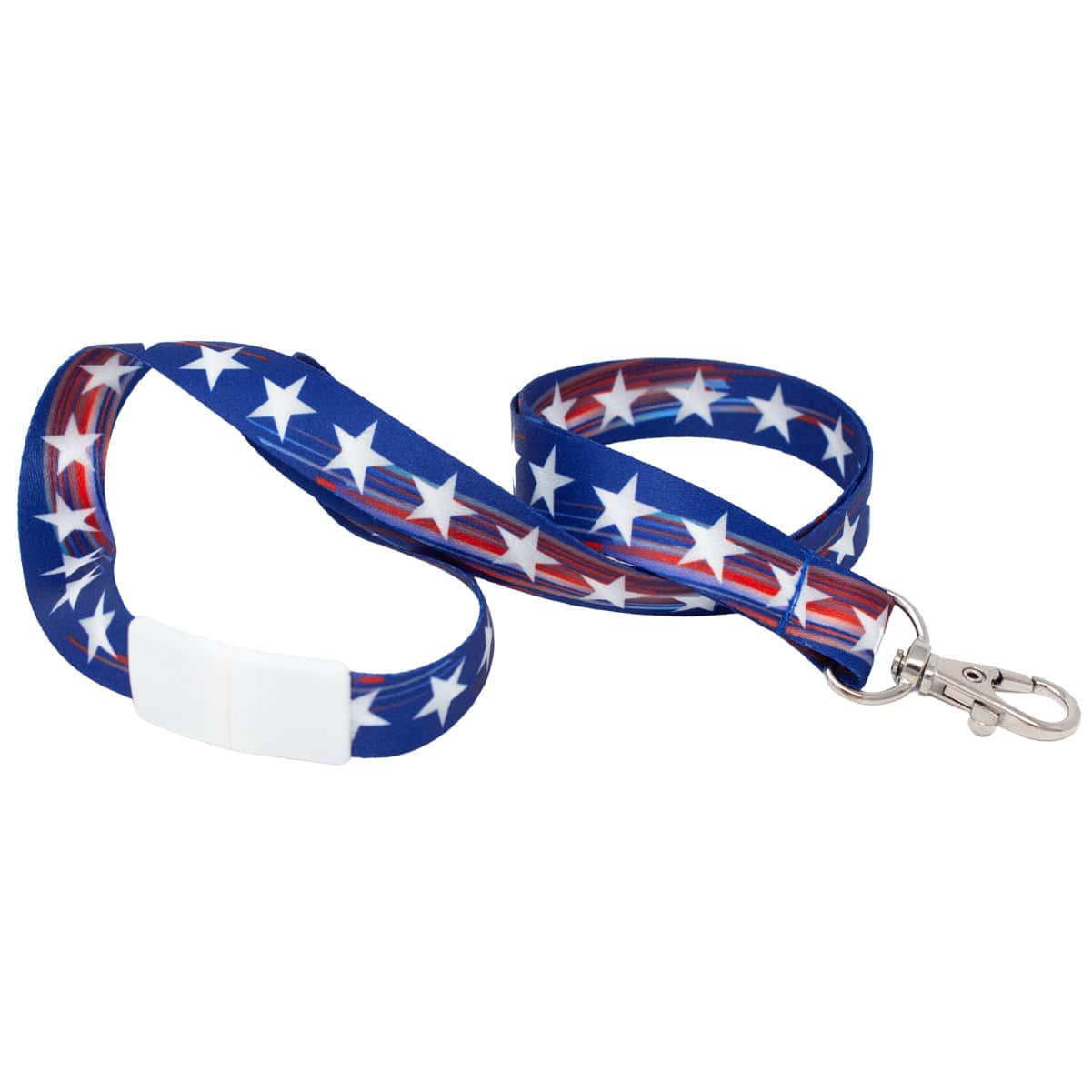 USA Flag Badge Holder with Breakaway Lanyard, 4th of July Badge Reel  Retractable Heavy Duty Detachable Name Tag Clips, American Flag Lanyards  for Id
