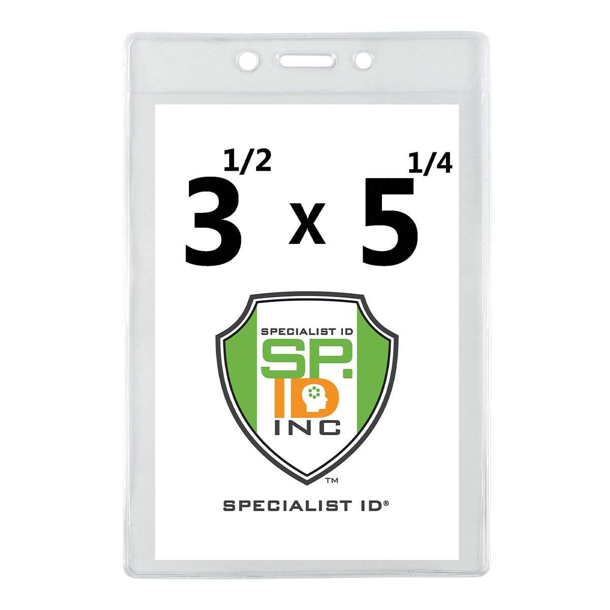 3 1/2 x 5 1/4 Clear Vertical Large Event Badge Holder (p/n 306-46)