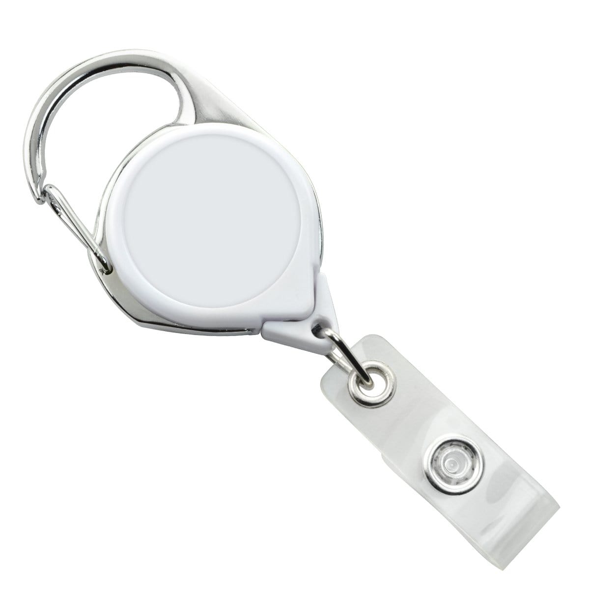 Carabiner Reel Clip Keychain ID Badge Card Holder