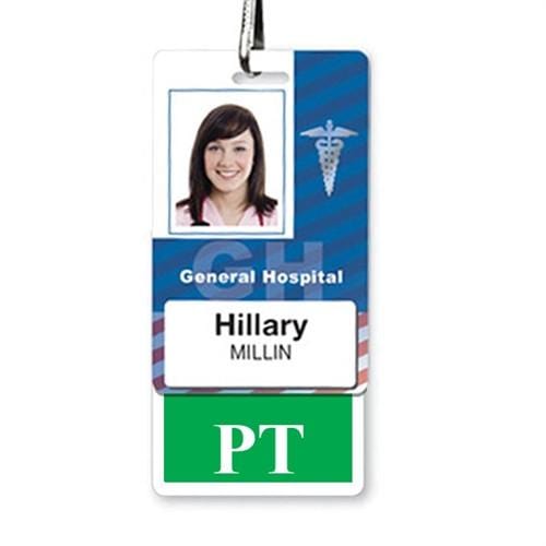 Physical Therapist Horizontal Badge Buddy with Green Border