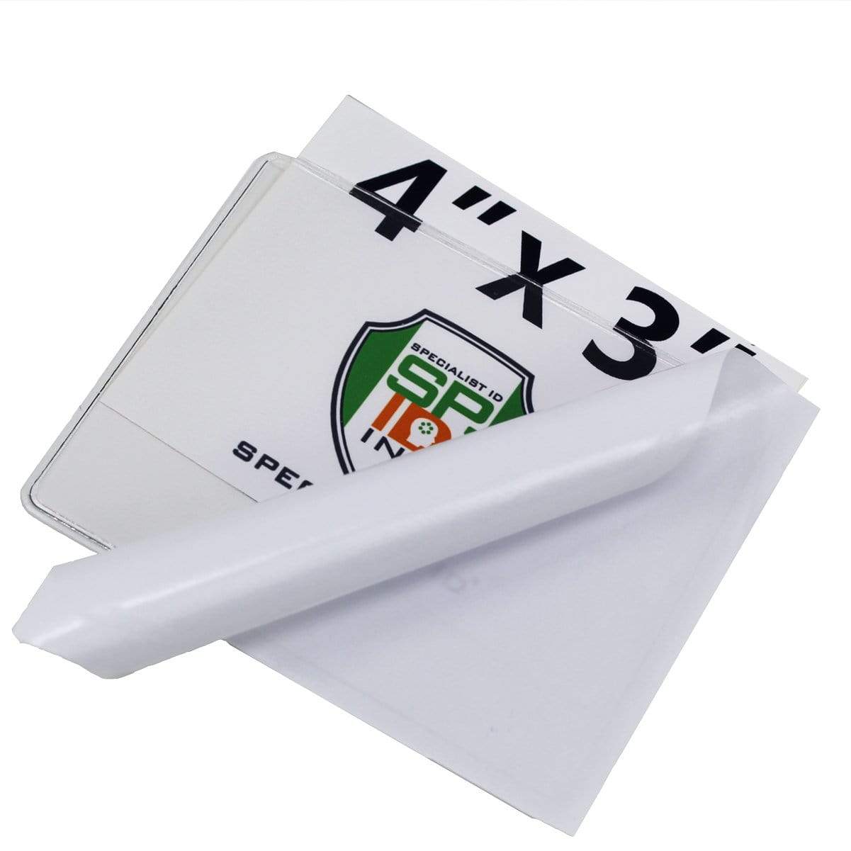 Large Adhesive Badge Holders For 4 X 3 Inch Parking Passes and Credentials ( CE-4P)