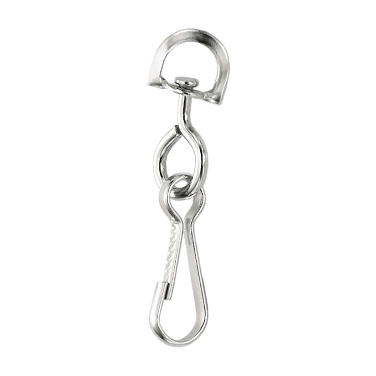 Specialist ID Small Metal J Hook Spring Clips - 1 1/4 for DIY Lanyards & Keychains (6920-2350)