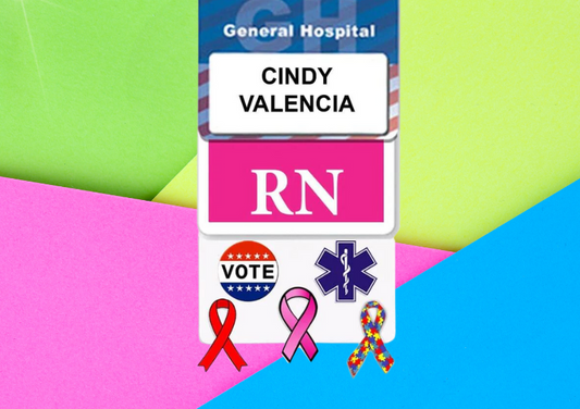 rn badge buddy with badge pins