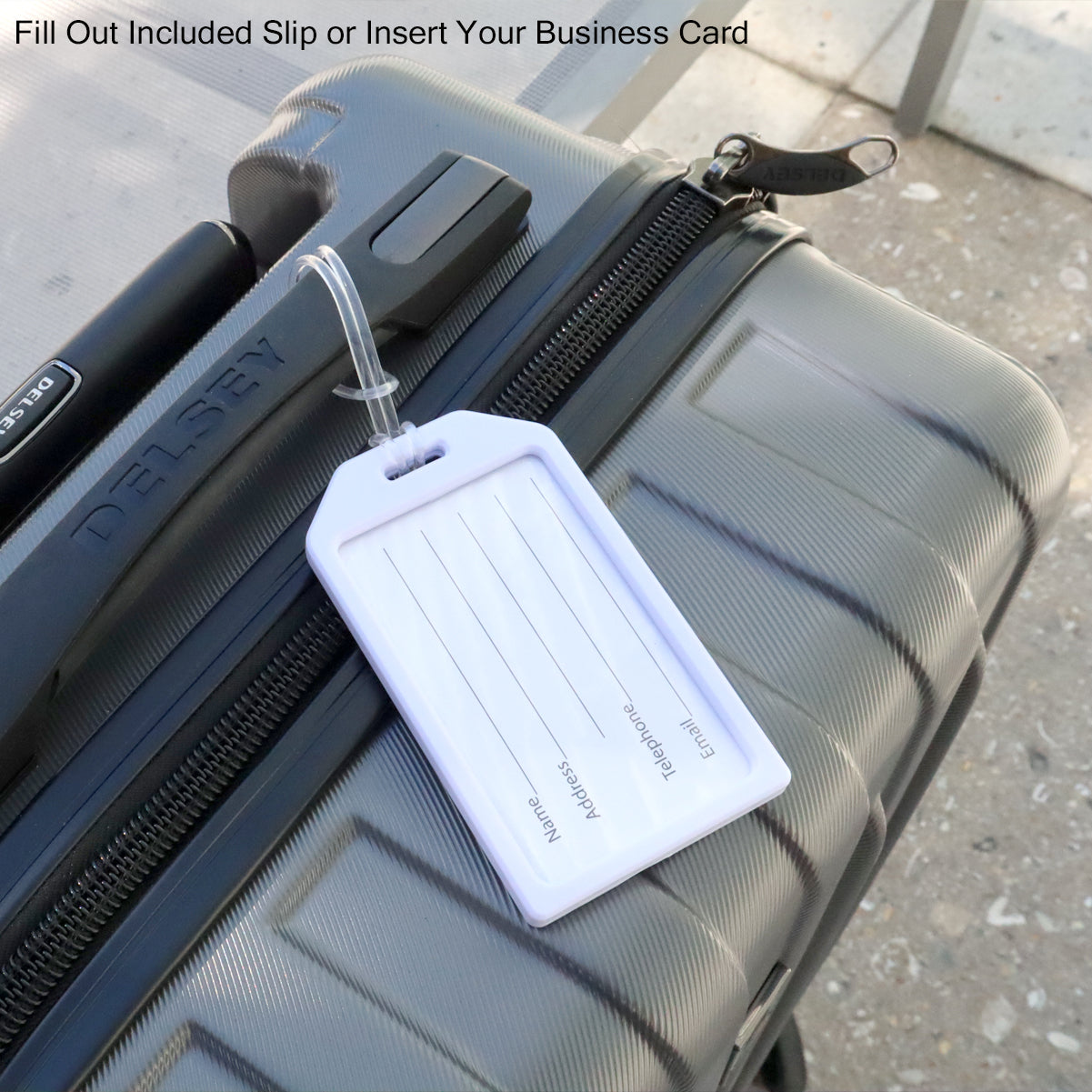 Heavy Duty Luggage Tags w Loop Straps Included by Specialist ID SpecialistID