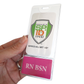 A hand holds a plastic ID badge with two sections: the top section displays a Specialist ID logo, and the bottom section has a magenta background with white text reading "RN BSN." The badge is securely placed in an RN BSN BadgeBottom Badge Holder & Badge Buddy IN ONE!! - Vertical ID Badge Sleeve with Bottom Role Tag for Registered Nurses.