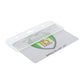 A clear plastic badge holder displays a card with a logo in gray, green, orange, and black. It reads "SPECIALIST ID INC" and includes a self-locking mechanism ideal for your Lock-A-Reel Self Locking PIV Card Reel or ID badge needs.