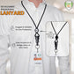 Wearing the Heavy Duty Breakaway Lanyard for ID Badges & Keys (SPID-2460), you get a rugged, quick-release keychain with an optional logo display, providing functionality and style in any setting.