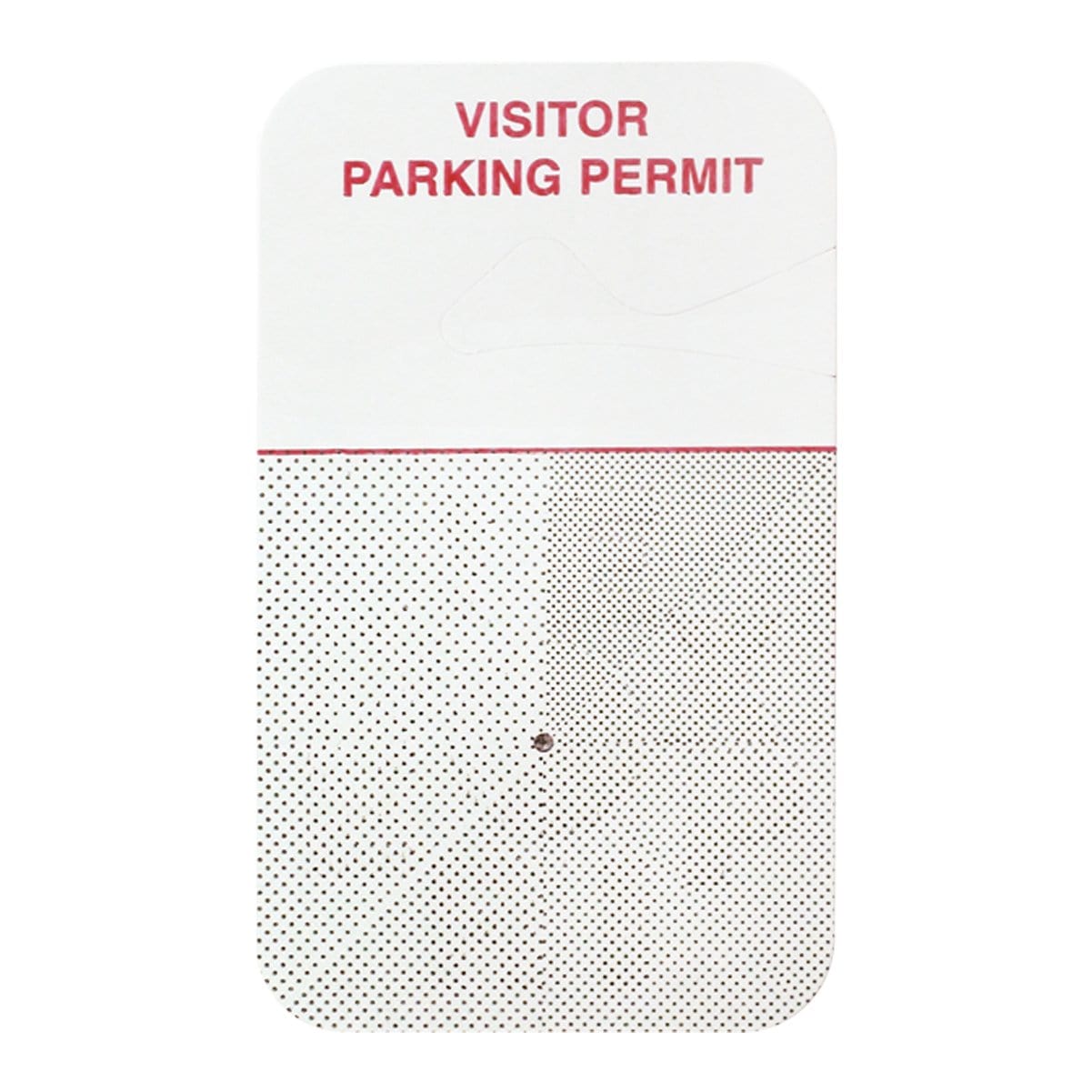 Temporary Expiring Hangtag VISITOR PARKING PERMIT 05139
