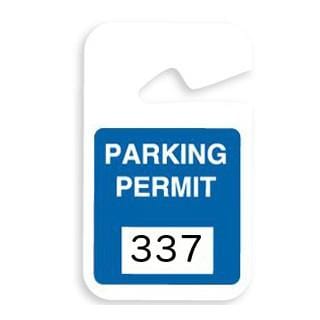 Parking Permit Hang Tags (Blue) 50 sold TOUGH and THICK Write-On Parking Tags