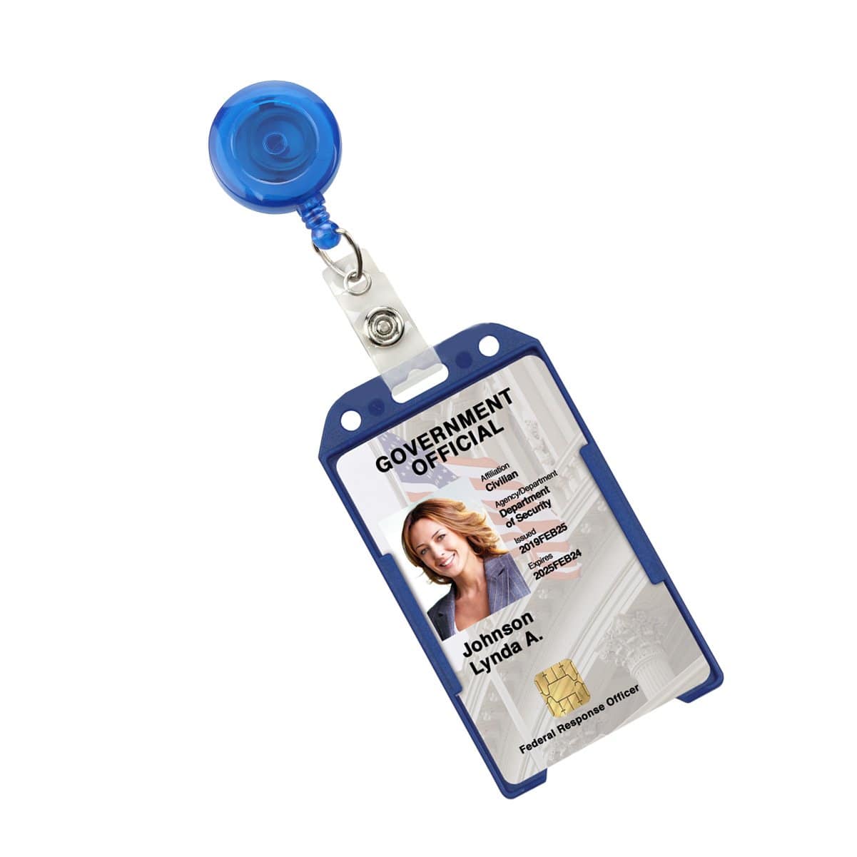 Vertical Open Faced Plastic ID Badge Card Holder (1840-816X