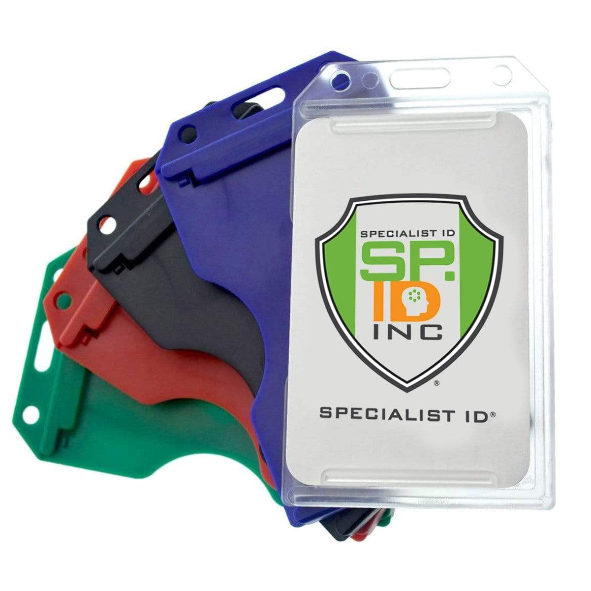 Vertical Open Faced Plastic ID Badge Card Holder (1840-816X)