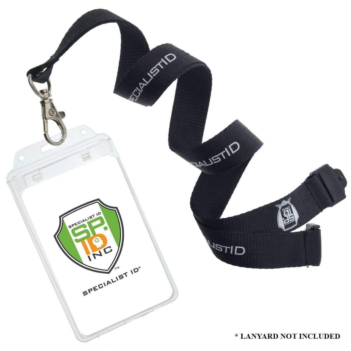 Vertical Poly ID Badge Holders, 5 Packs