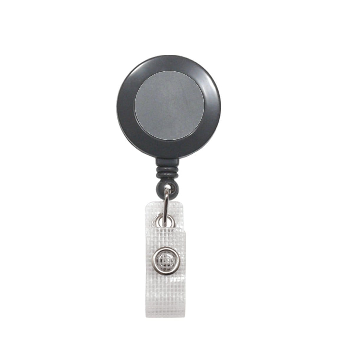 Badge Reel With Reinforced Vinyl Strap and Belt Clip (P/N 2120-300X) - Black