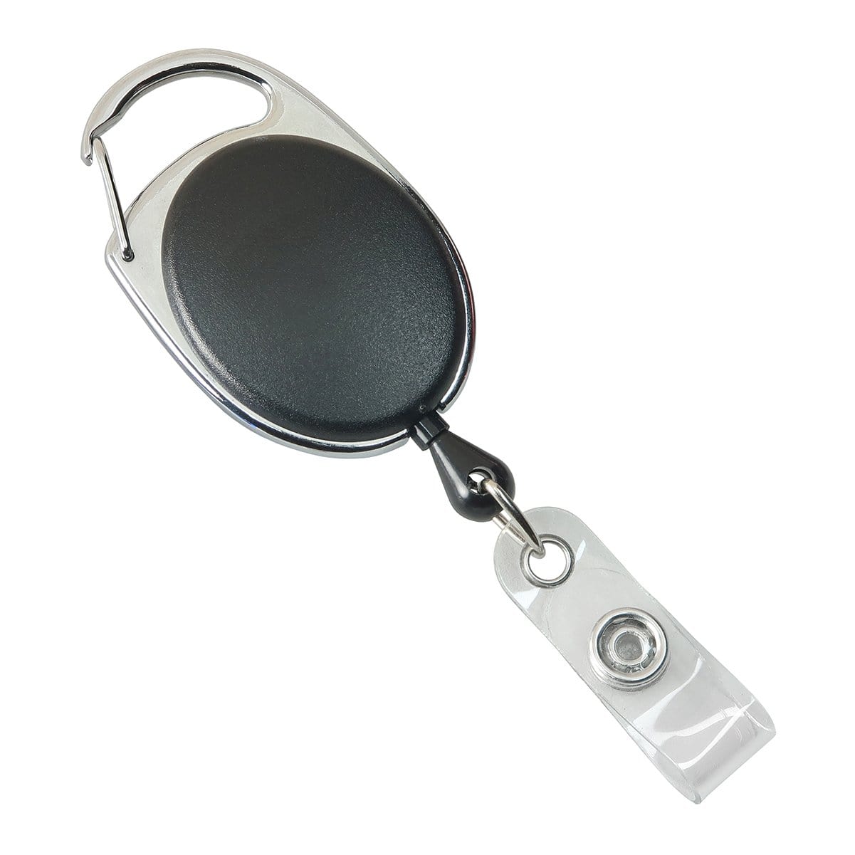 Retractable Badge Holder with Carabiner Reel Clip, Vertical ID