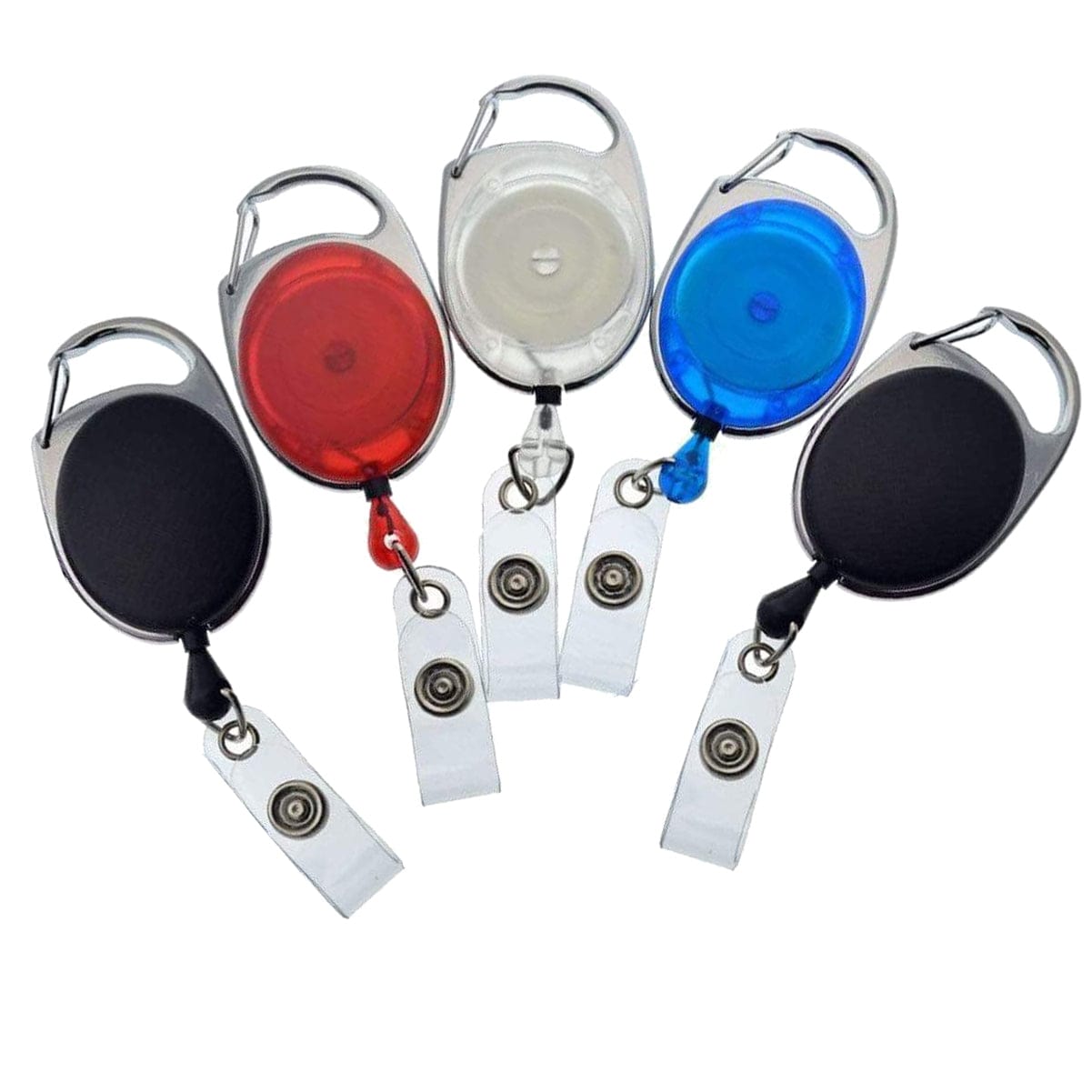 Promotional 30 Cord Retractable Carabiner Style Badge String Reel And  Badge Holder