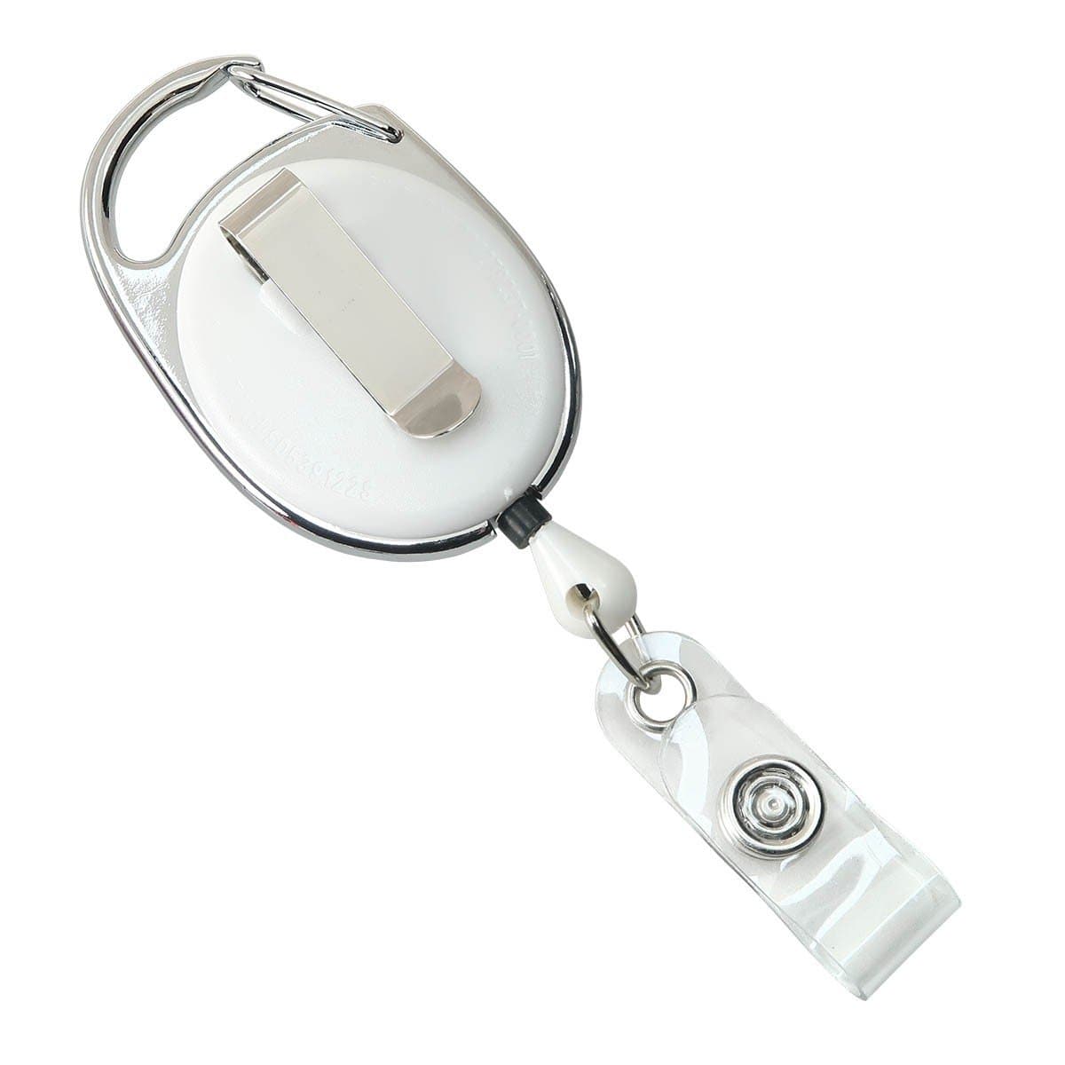 Premium Oval Badge Reel with Carabiner and Belt Clip (P/N 2120