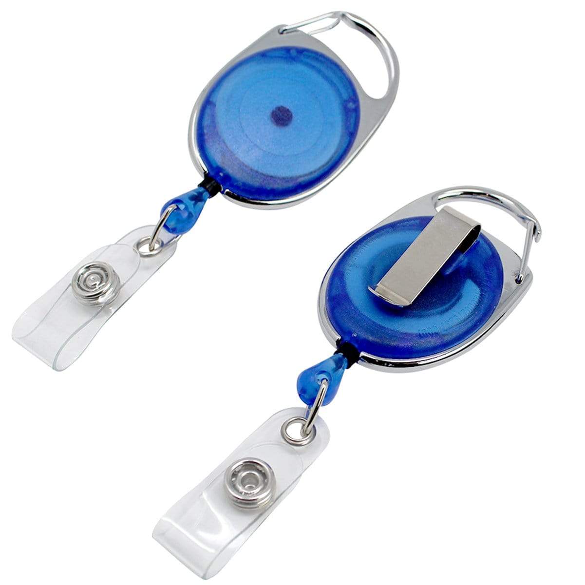 Premium Oval Badge Reel with Carabiner and Belt Clip (P/N 2120
