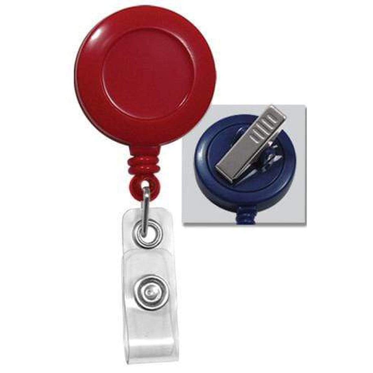 Retractable Badge Reels with Swivel, Non-Swivel Spring Clips and