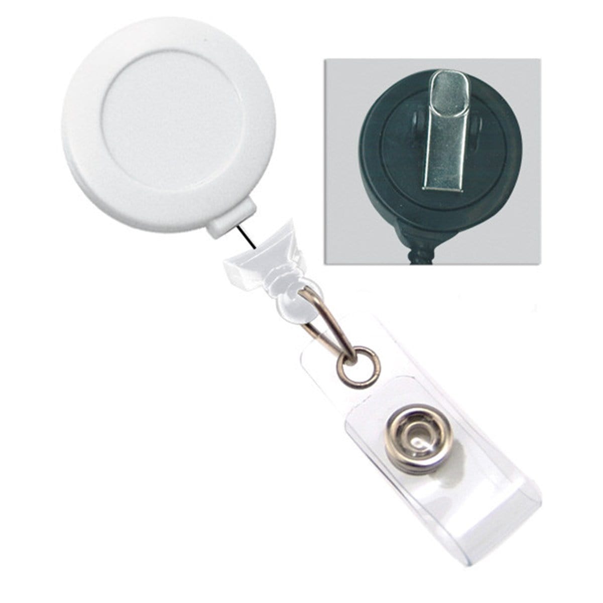 Black No Twist Retractable Badge Reel and 2-Card ID Badge Holder, by Specialist ID