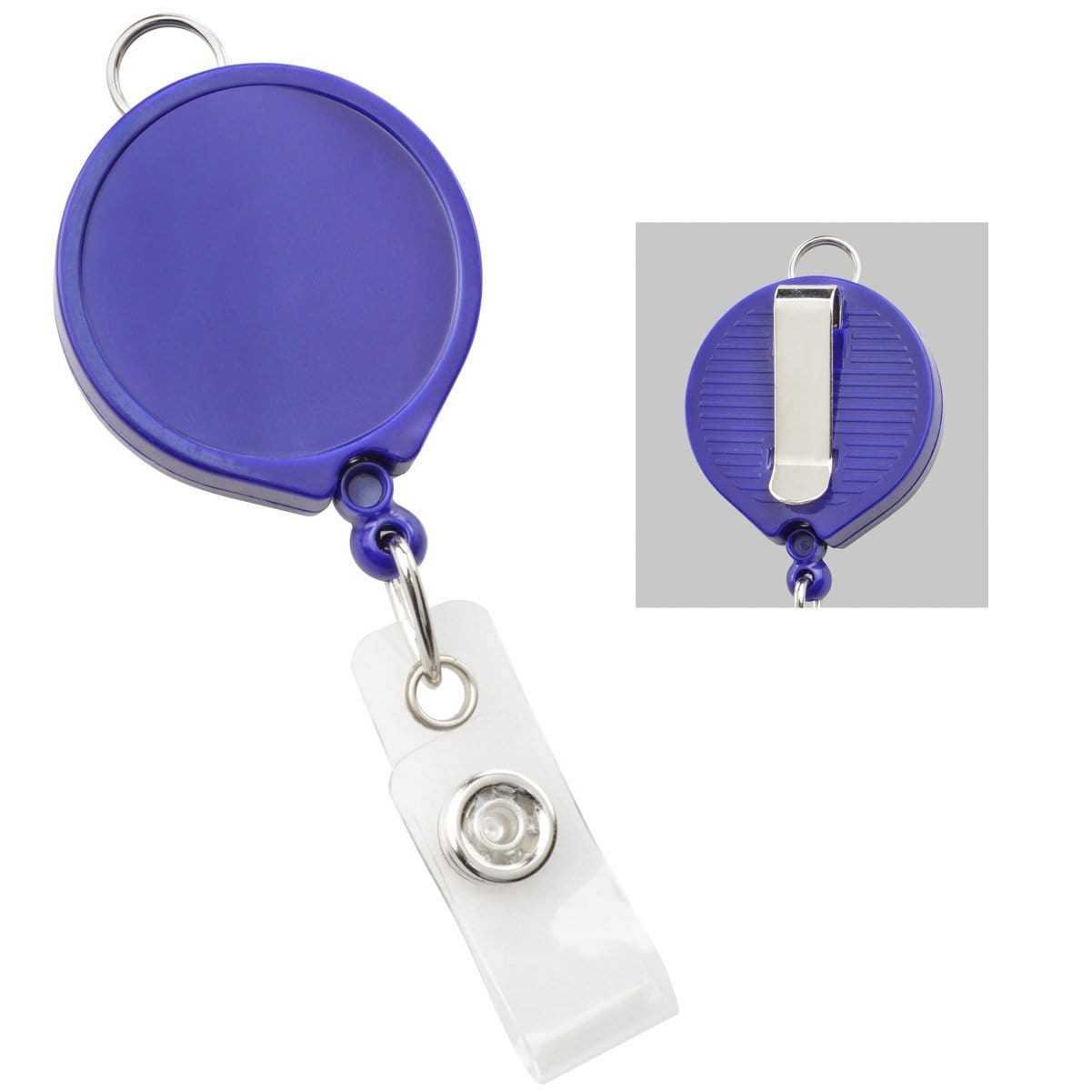 Interchangeable Badge Reel Base - Blue Ombre Beaded Decorative Badge Clip -  Alligator Clip or Belt Clip