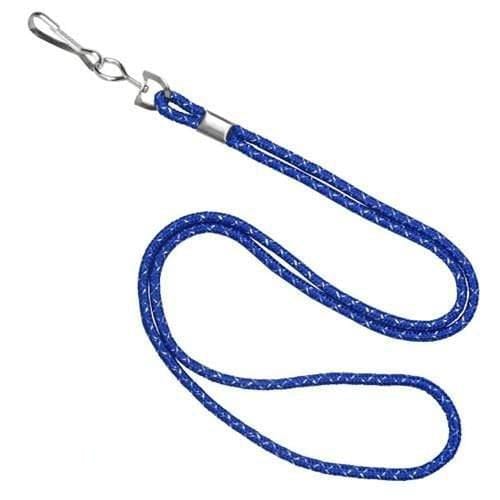 SICURIX Flat Metal Hook Lanyard - 100 / Pack - 0.4 Width x 36 Length -  Blue - ICC Business Products