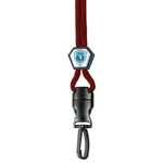 Metal Detector Friendly Heavy Duty Custom Lanyard with Diamond Slider, Breakaway Clasp & Quick Release Plastic Hook - MRI Safe (2135-45XX); also features an MRI safe breakaway clasp for added safety.