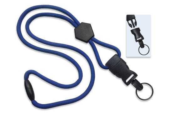 Black Heavy Duty Breakaway Lanyard With Detachable Key Ring (P/N