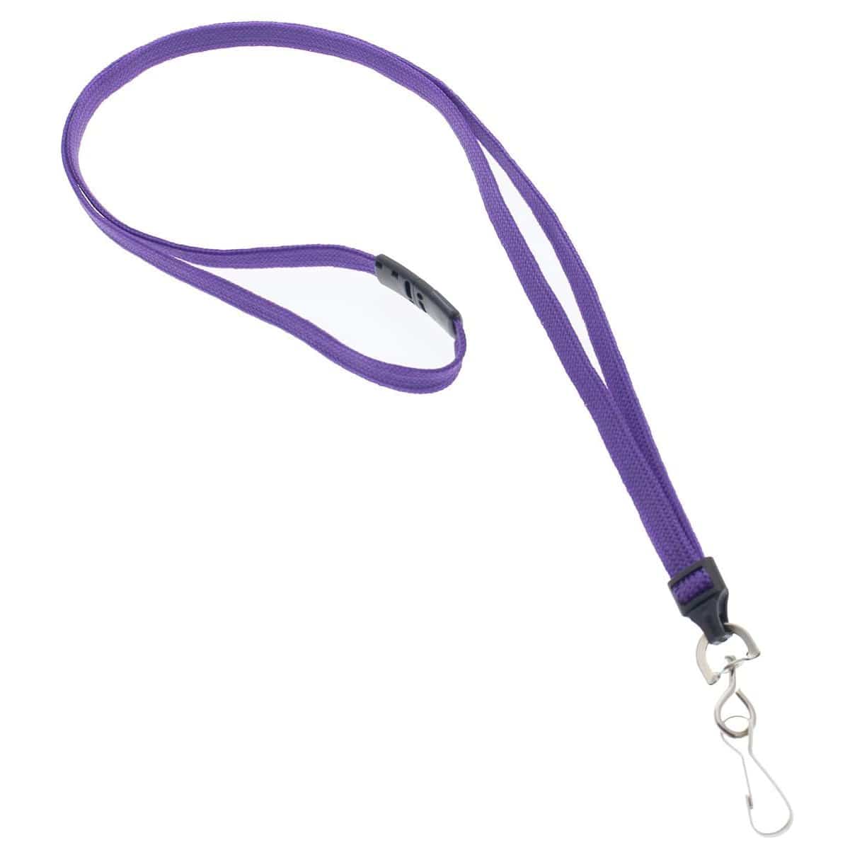 SICURIX Flat Metal Hook Lanyard - 100 / Pack - 0.4 Width x 36 Length -  Blue - ICC Business Products