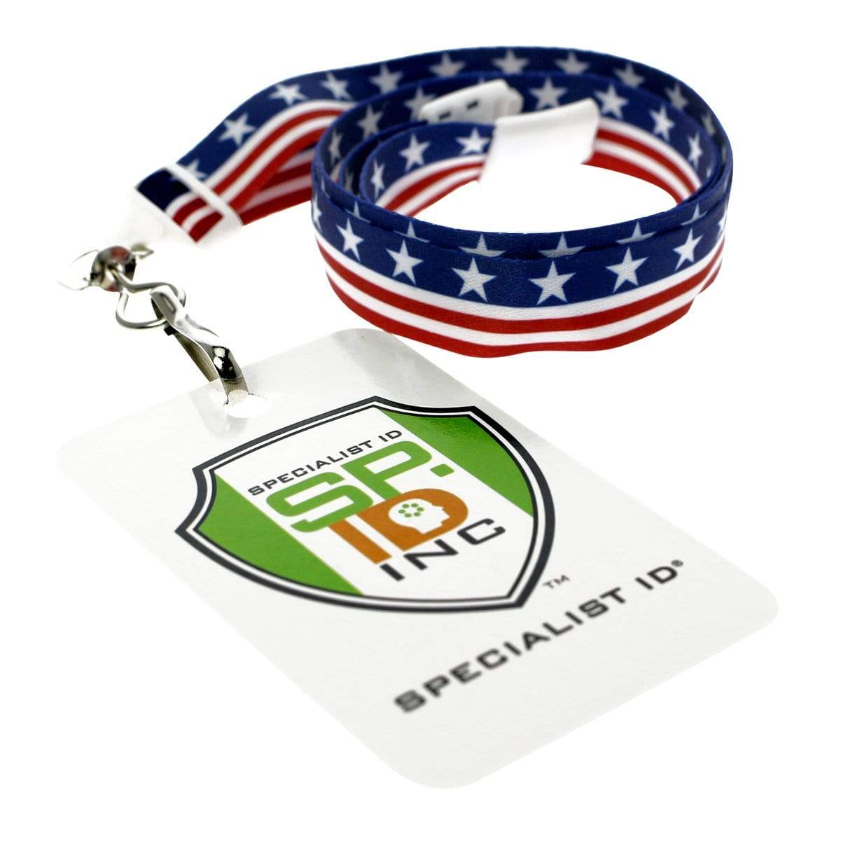 Louisiana State Flag Heart Lanyard Retractable Reel Badge ID Card Holder