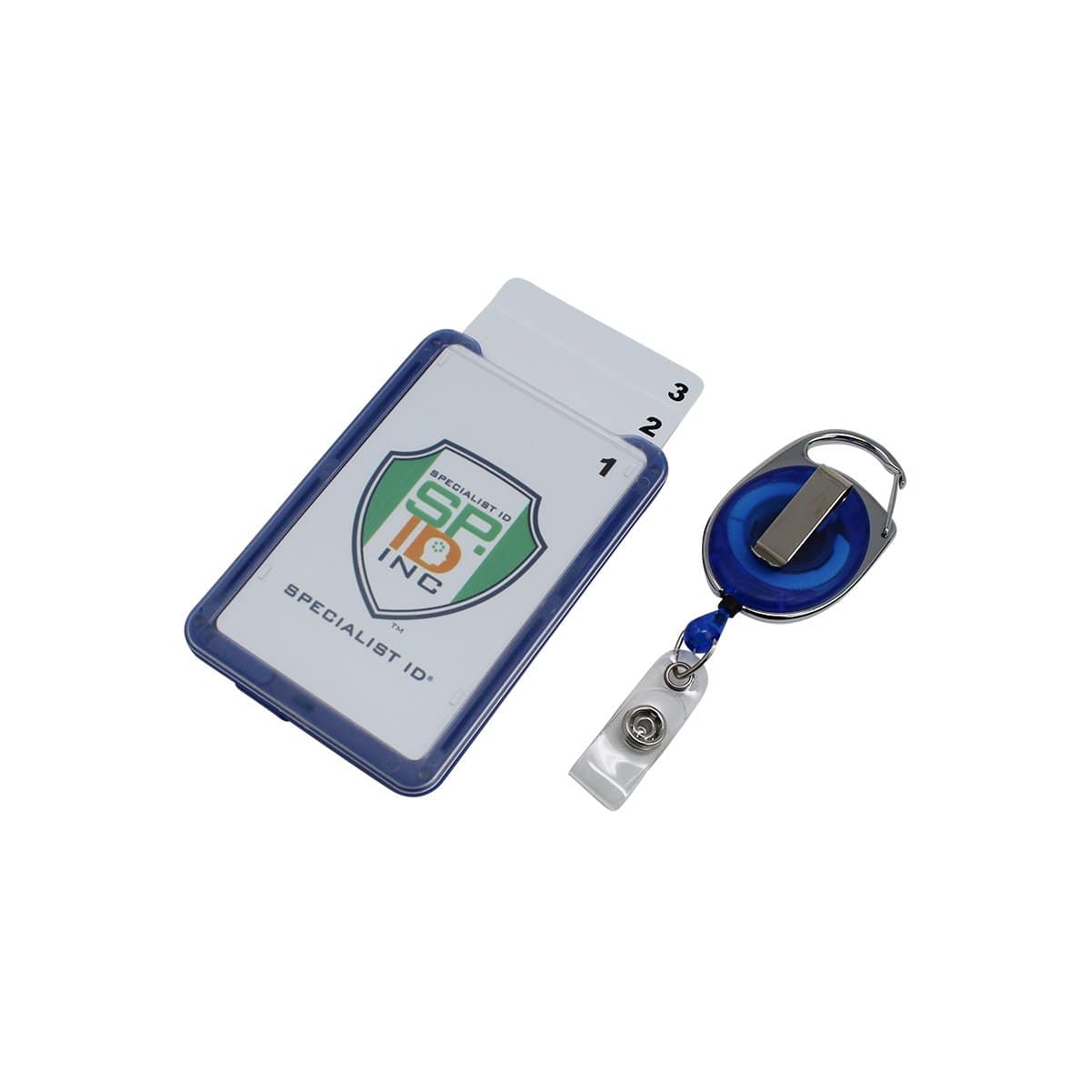 ID Badge Holder Retractable, Card Holder with Metal Dominican