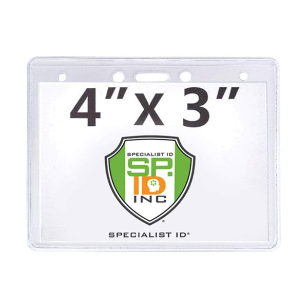 4 x 3 Name Badge Holder with Slot and Chain Holes and More Badge Holders at