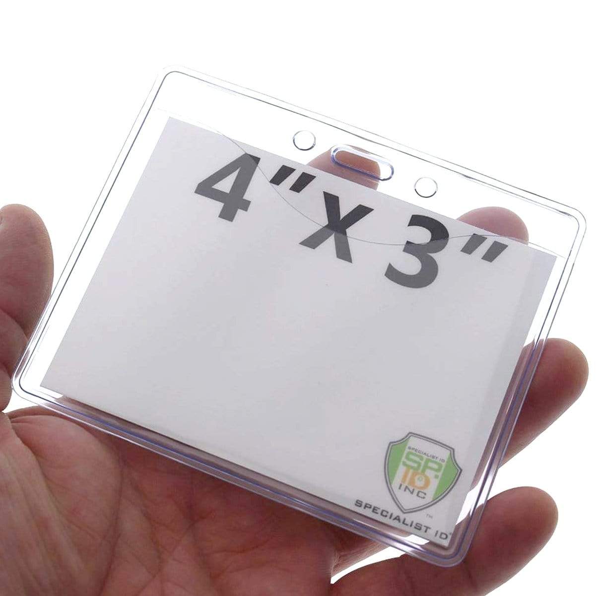 Specialist ID 2 Pack - Premium Event Badge Holder 4x3 with India