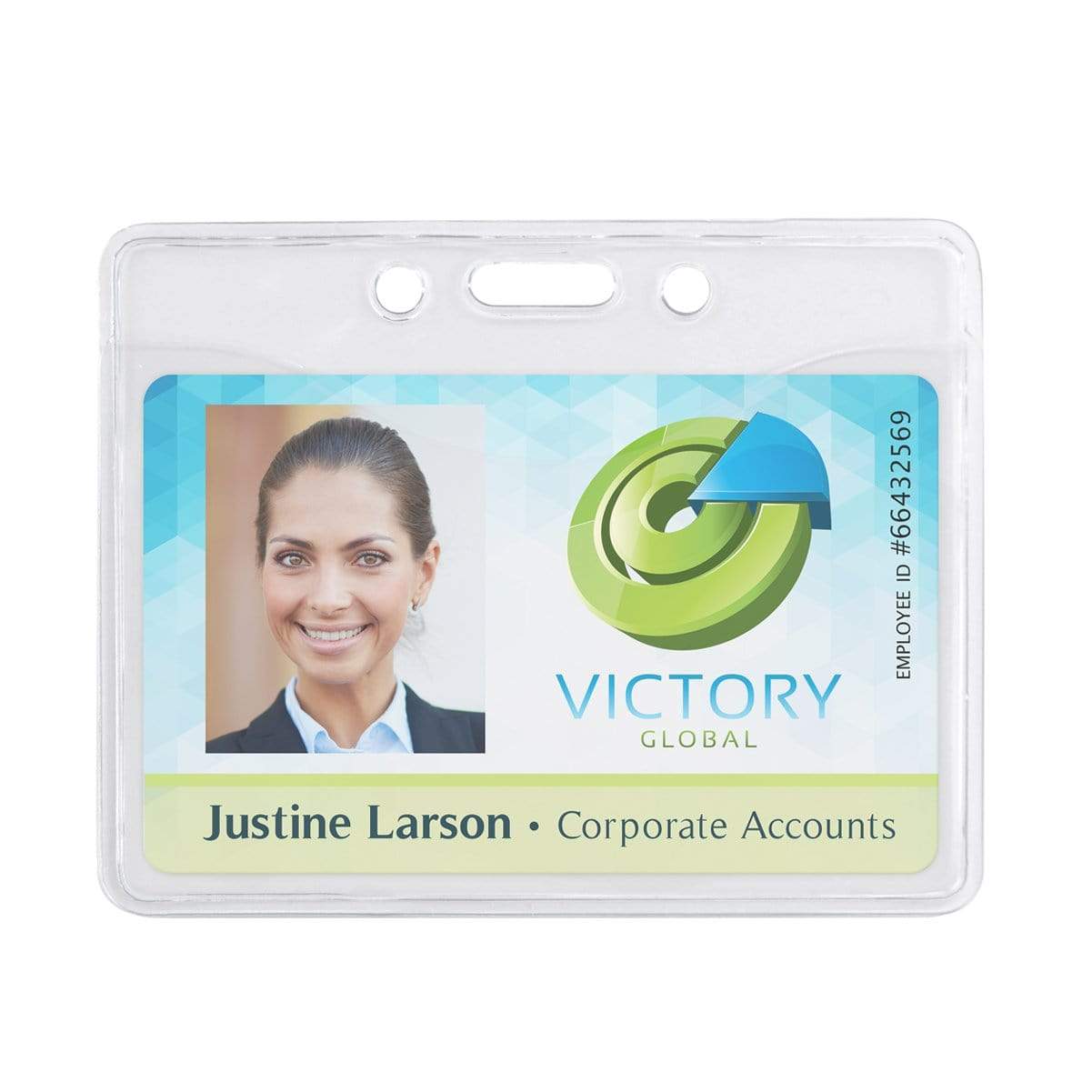 Horizontal Premium Clear Vinyl ID Badge Holder (P/N 506-T1) and more ...