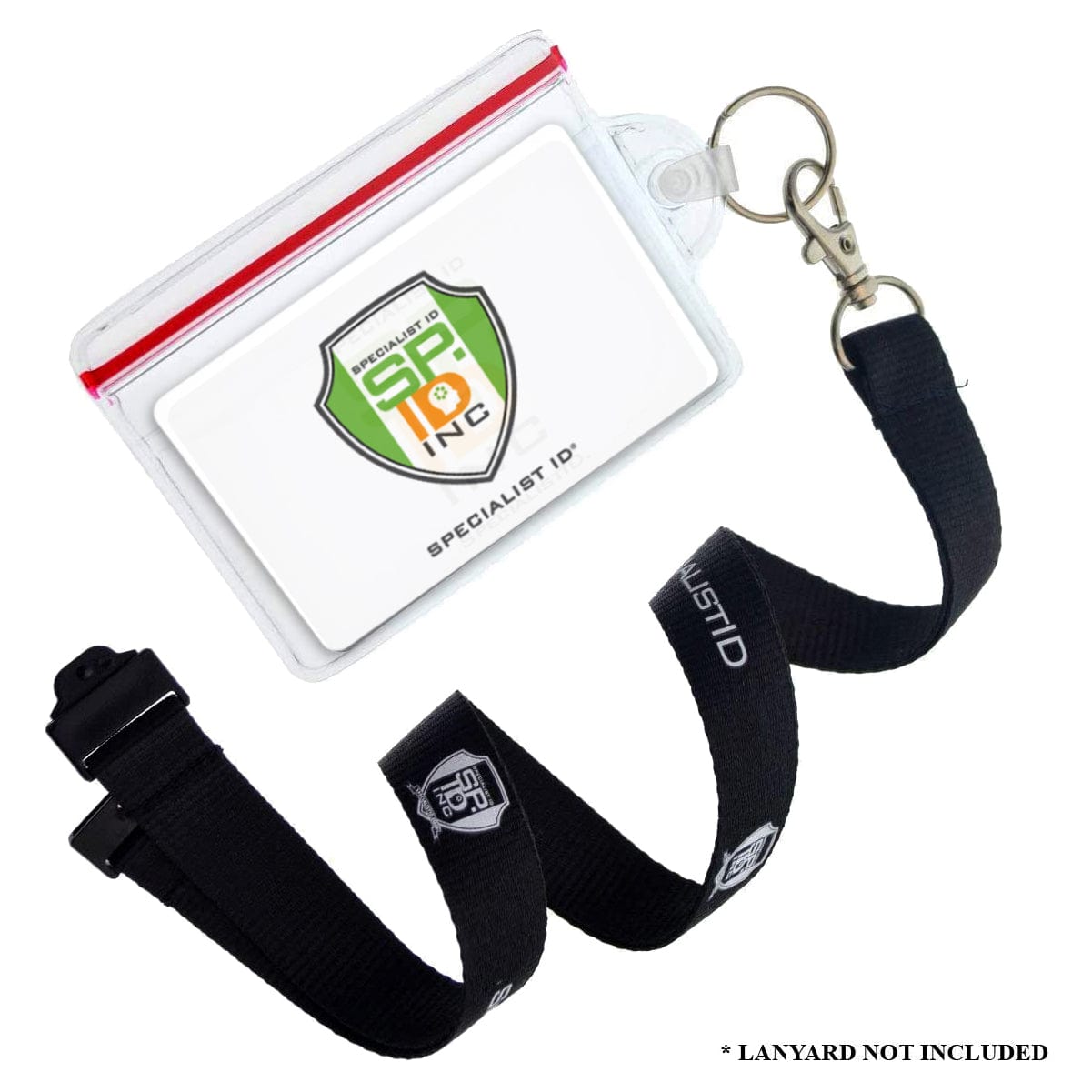  ID Badge Holder with Lanyards, Horizontal Badge