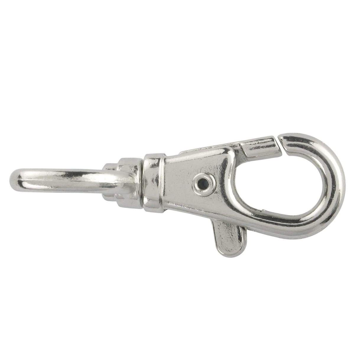 Specialist ID Premium Metal Lobster Claw Clasps with Wide inch D Ring and 360 Swivel Snap Clasp Trigger ID / Key Clip (6920-2360)