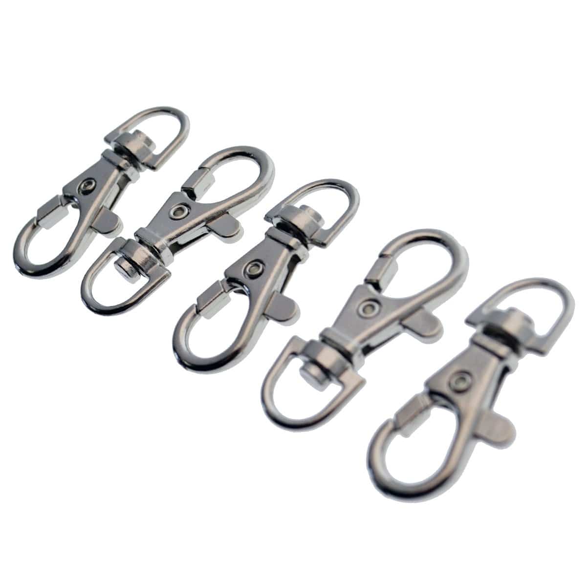 50 Pack Metal Swivel Clasps Lobster Claw Clasp Lanyard Snap Hook 1 5/8” x  1” (Wide 3/4” D Ring) with 50 Key Rings - Jewelry Findings Or Sewing  Projects … 
