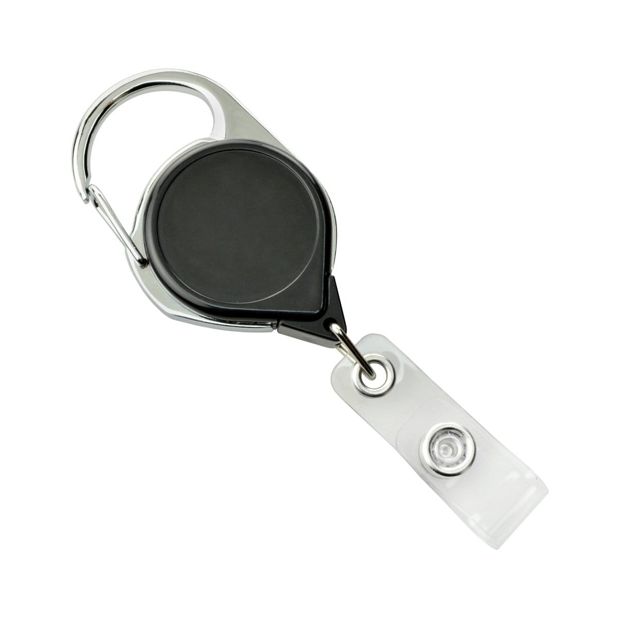 Black Retractable Badge Reels with Strap Clip and Belt Clip – RFID Key Fob  Warehouse