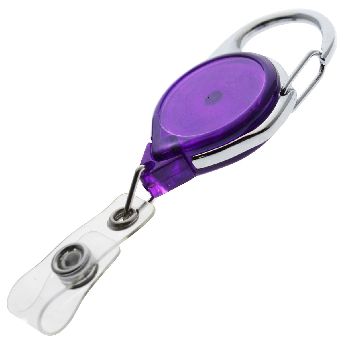 Purple Retractable Badge Reel Pen Belt Clip & Carabiner - Buy Online -  53790414