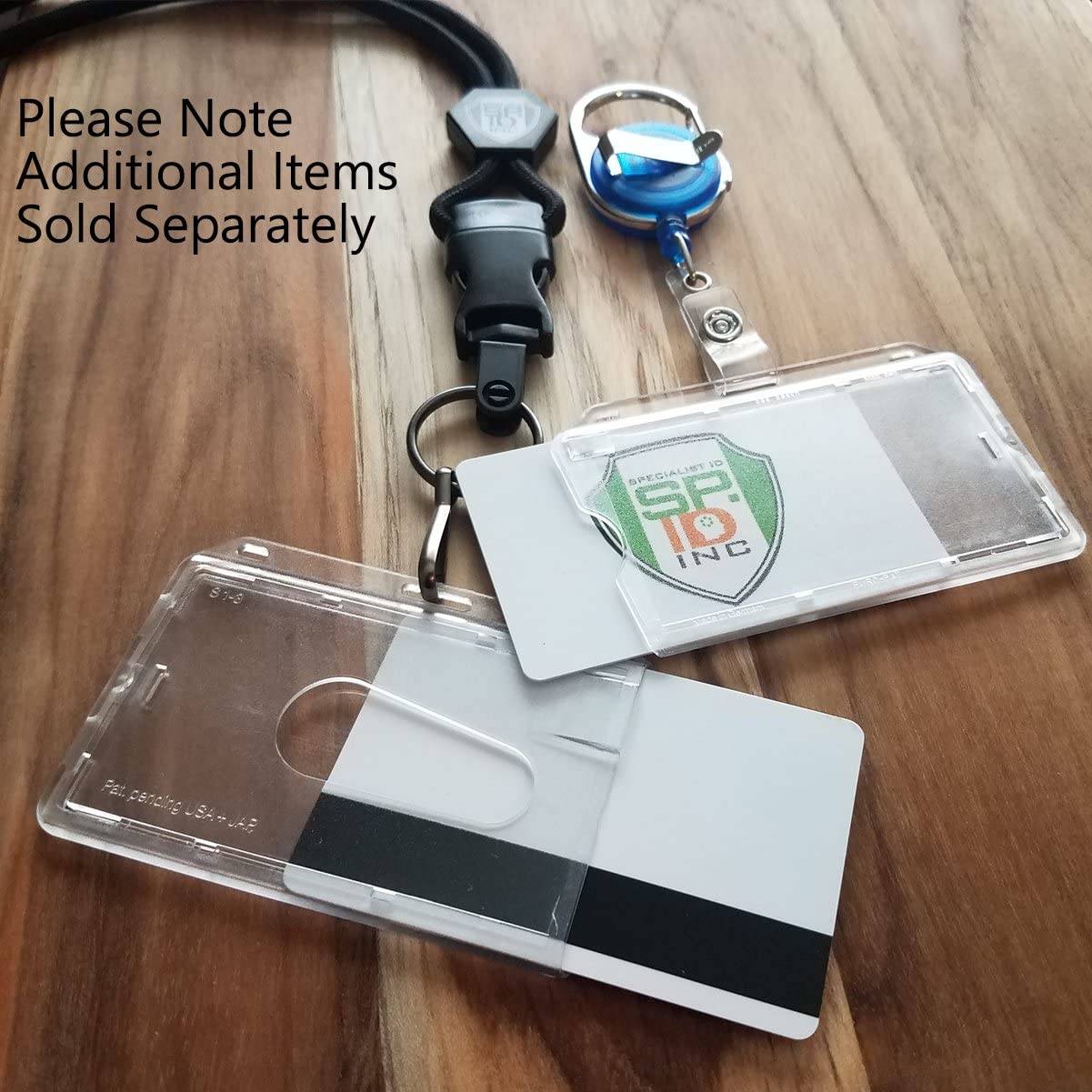 Polycarbonate Slim Horizontal Clear Rigid ID Card Dispenser - Clear Hard Plastic - with Thumb Notch