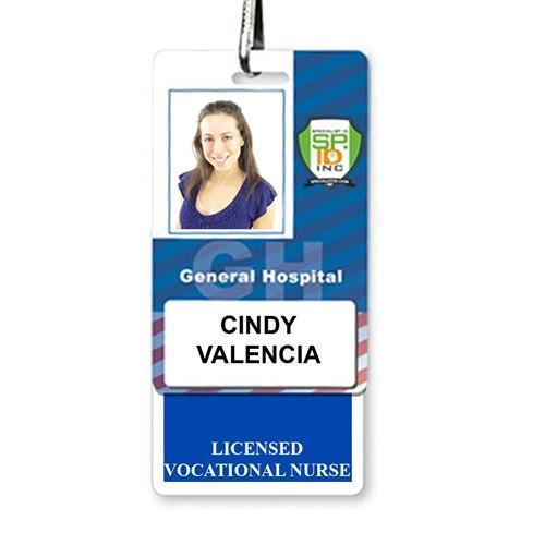 LVN, Licensed Vocational Nurse Badge Buddy Vertical ID Signs, SKU