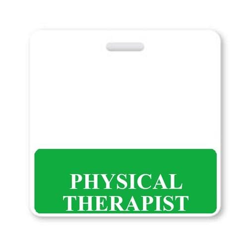 Physical Therapist Horizontal Badge Buddy with Green Border and more  Hospital Badge Buddies at