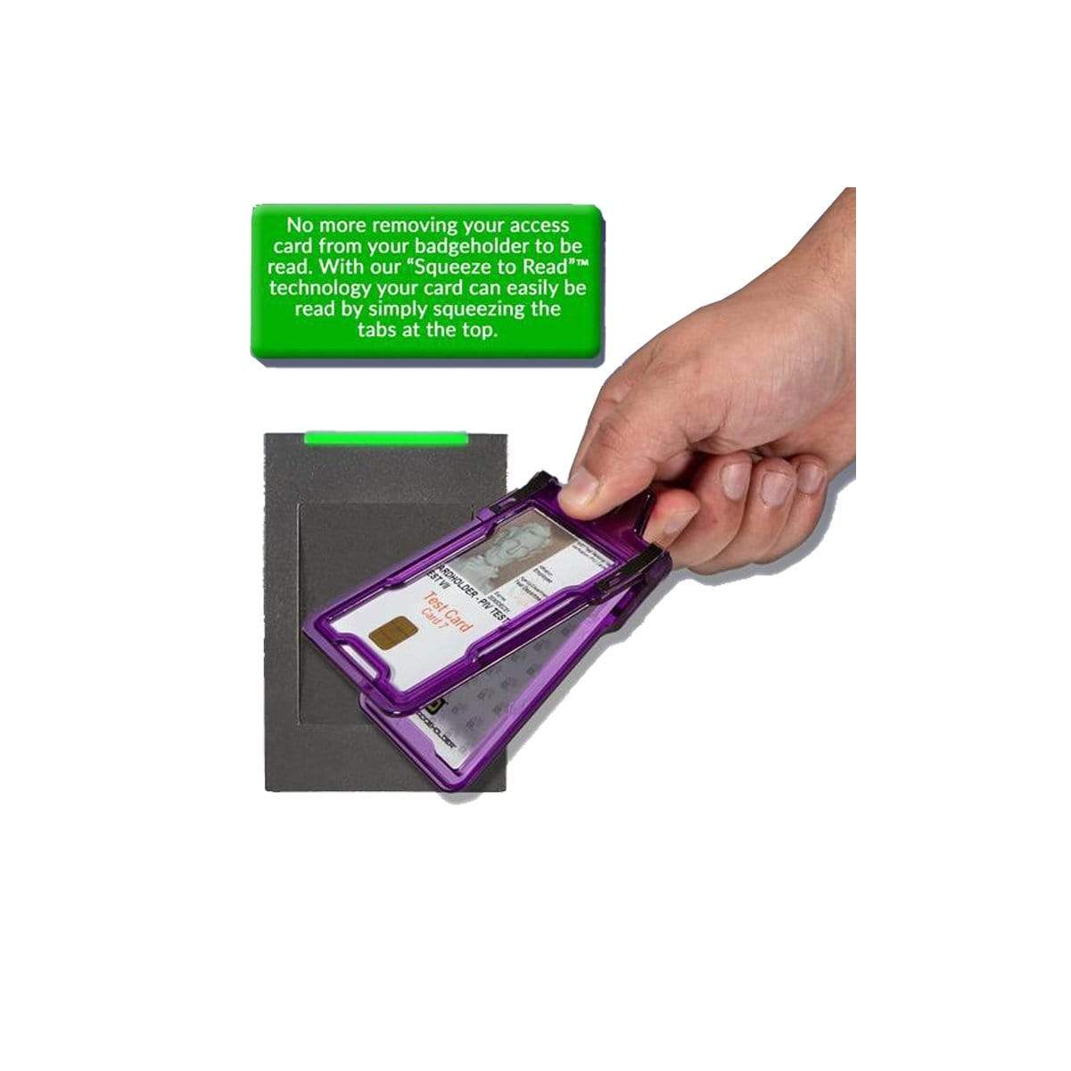 ID Stronghold - RFID Blocking Secure Badge Holder - Duolite 2 Card ID  Holder - Poly Carbonate - Heavy Duty Hard Plastic ID Badge Holder - USA  Molded