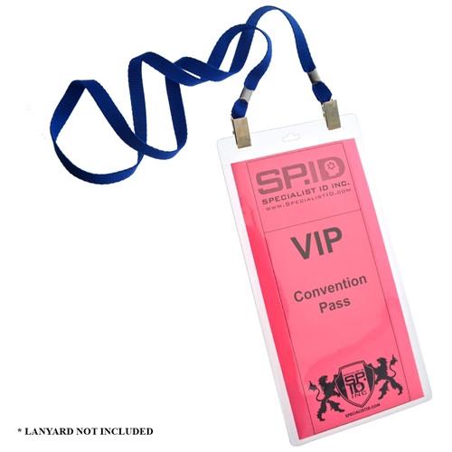 4 X 8 Inch Extra Large Ticket or Credential Holder With 3 Euro Slots  SPID-1040, Large Selection of Event & Ticket Holders Online