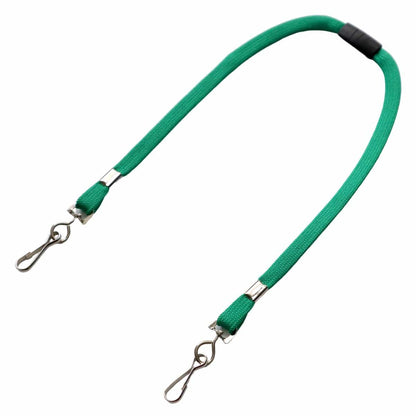 Kids Safe Double Ended Lanyards with Safety Breakaway Clasp and Two Hook Endings - Short Length for Children with metal hooks at both ends, ideal for use as a durable kids lanyard.