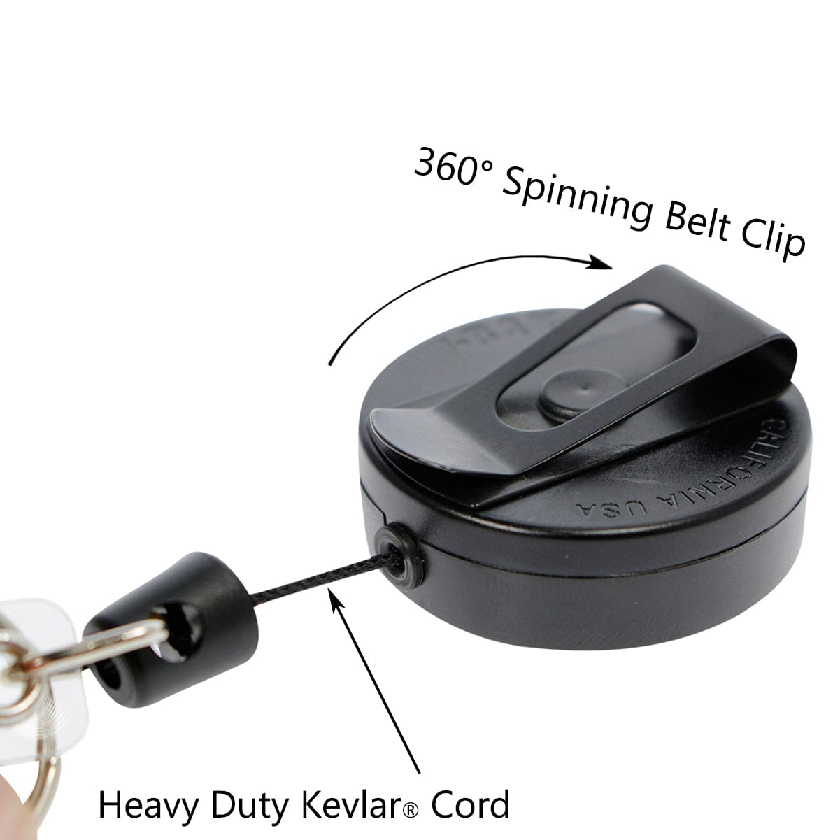Heavy Duty Badge Reel with Badge Holder & Key Ring, SpecialistID.com