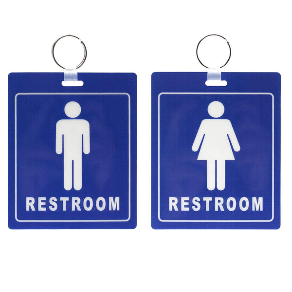 Specialist ID Restroom Pass Keychain - Bathroom Tag with Key Chain Ring - Heavy Duty Large Passes for Men and Women Restrooms with Key Holder (Sold in 2 Pack) (SPID