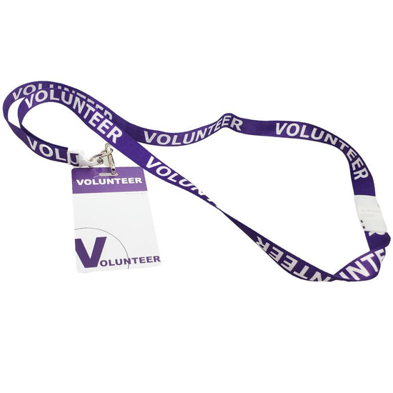 10 Pack - Volunteer Lanyard with Badge Set – SpecialistID.com