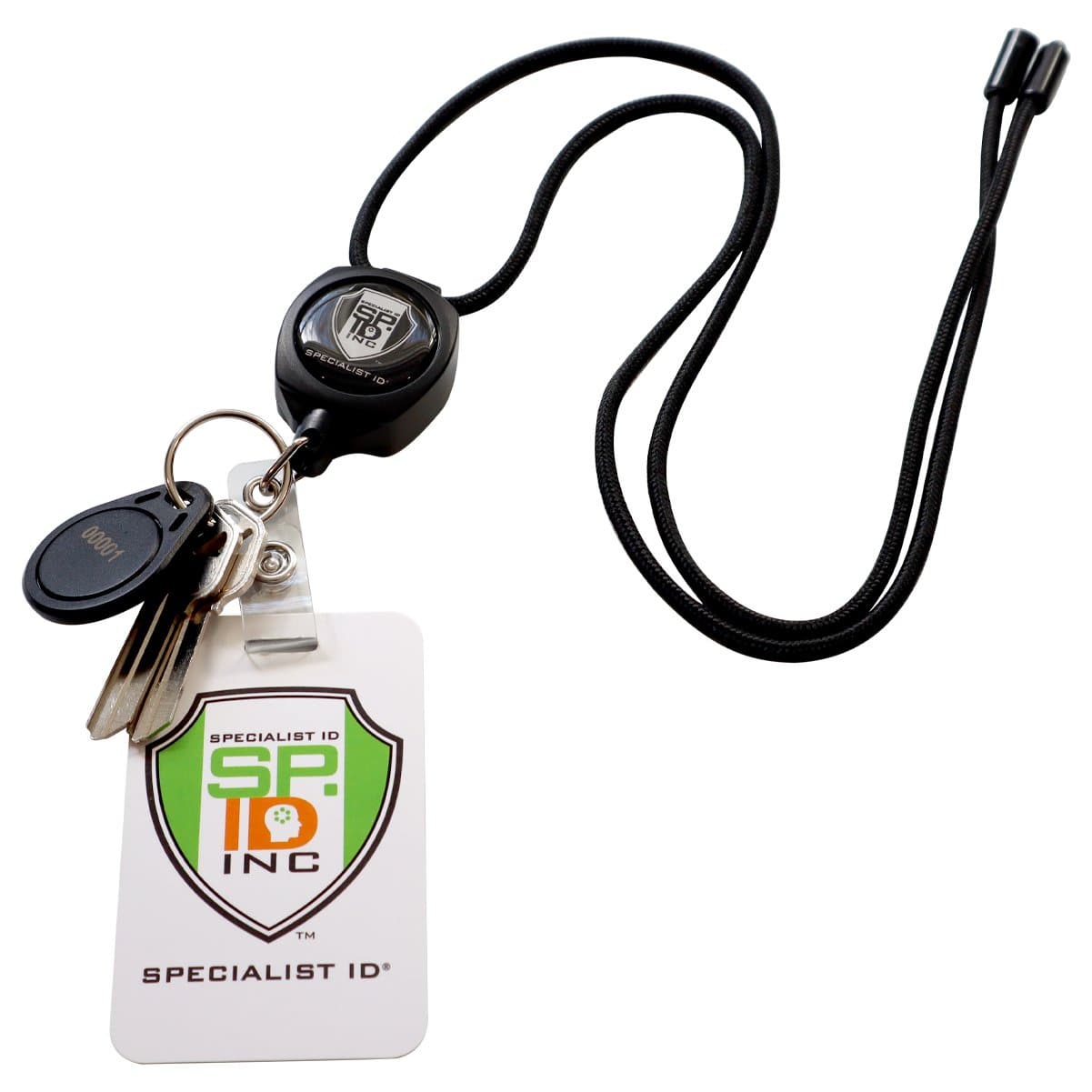2 Heavy Duty SIDEKICK Badge Reels Retractable I'd Holder Key Chain